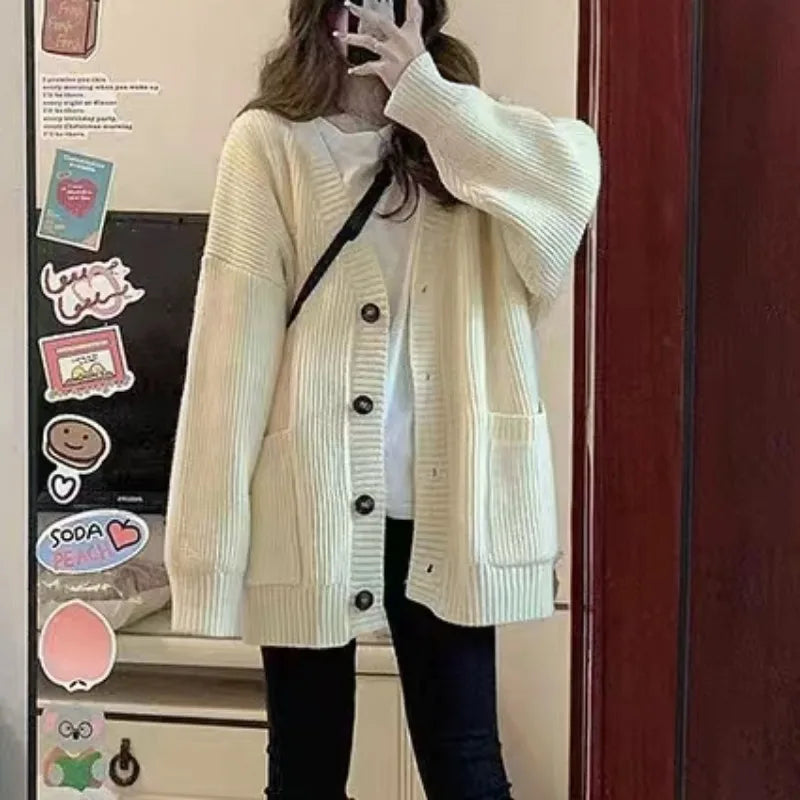 Autumn Winter Women Cardigan Sweater Coats Fashion Female