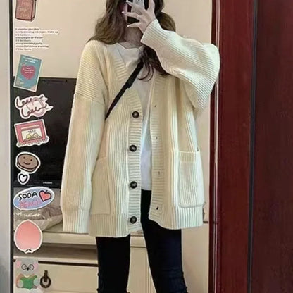 Autumn Winter Women Cardigan Sweater Coats Fashion Female
