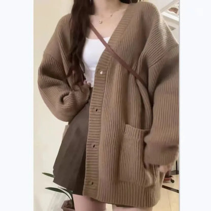 Autumn Winter Women Cardigan Sweater Coats Fashion Female